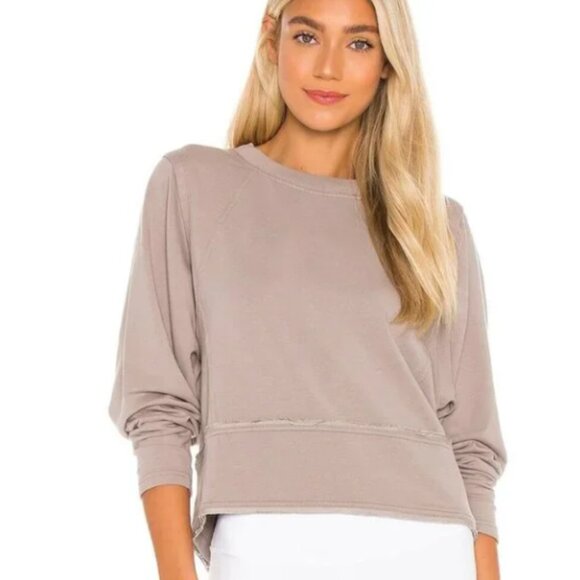 FP Movement Where The Wind Blows Mauve Taupe Boxy Crewneck Sweater XS $78 - Picture 1 of 7